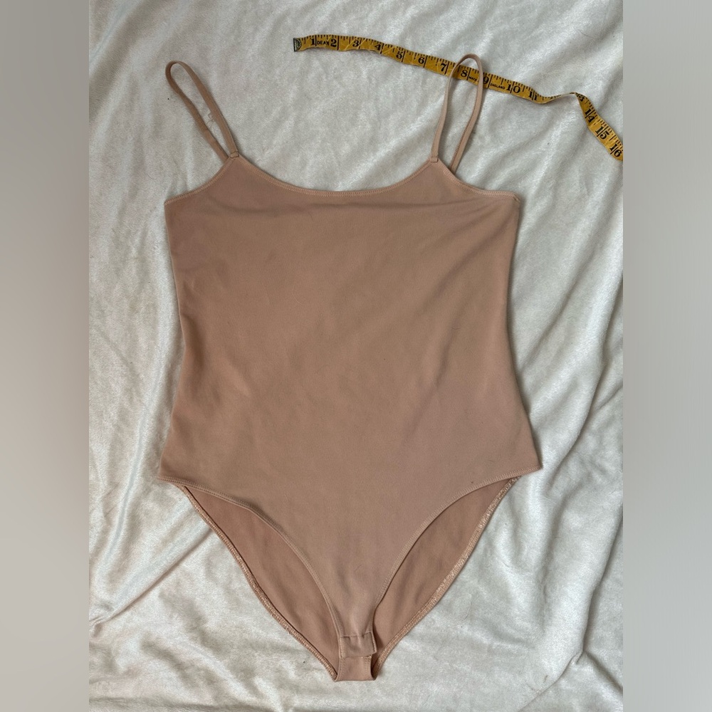 Fred Segal Nude Bodysuit - square neck tank
